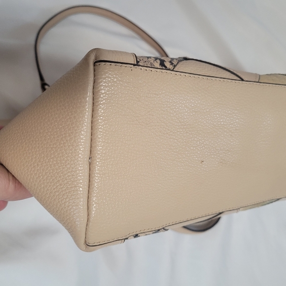 Coach F57510 Snake Patchwork Ava Tote In Beachwood Beige Gold Hardware - Picture 10 of 16